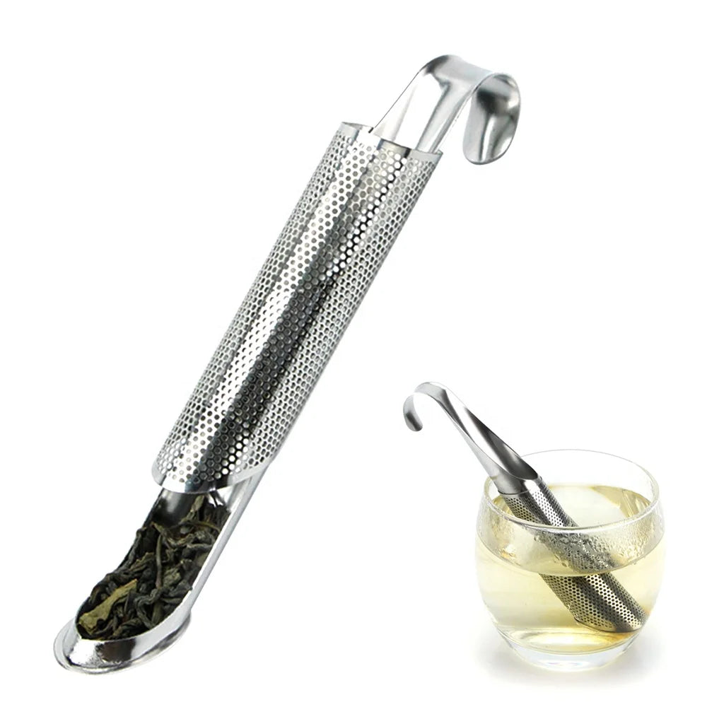 Stainless Steel 304 Tea Filter Hanging Tube Pipe Handle Tea Infuser Strainer