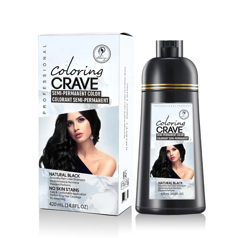 Guangzhou Factory Wholesale Henna Tancho Hair Dye Shampoo No Ppd Cover Gray Hair