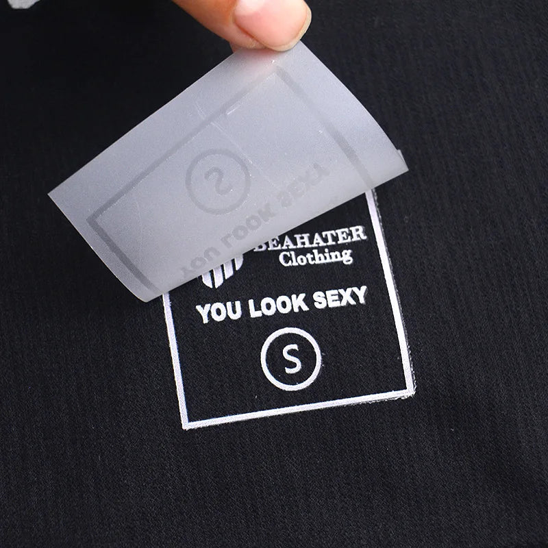 Size Neck Printing Clothing T-Shirt Customized Name Logo Pattern Iron on Heat Press Transfer Labels