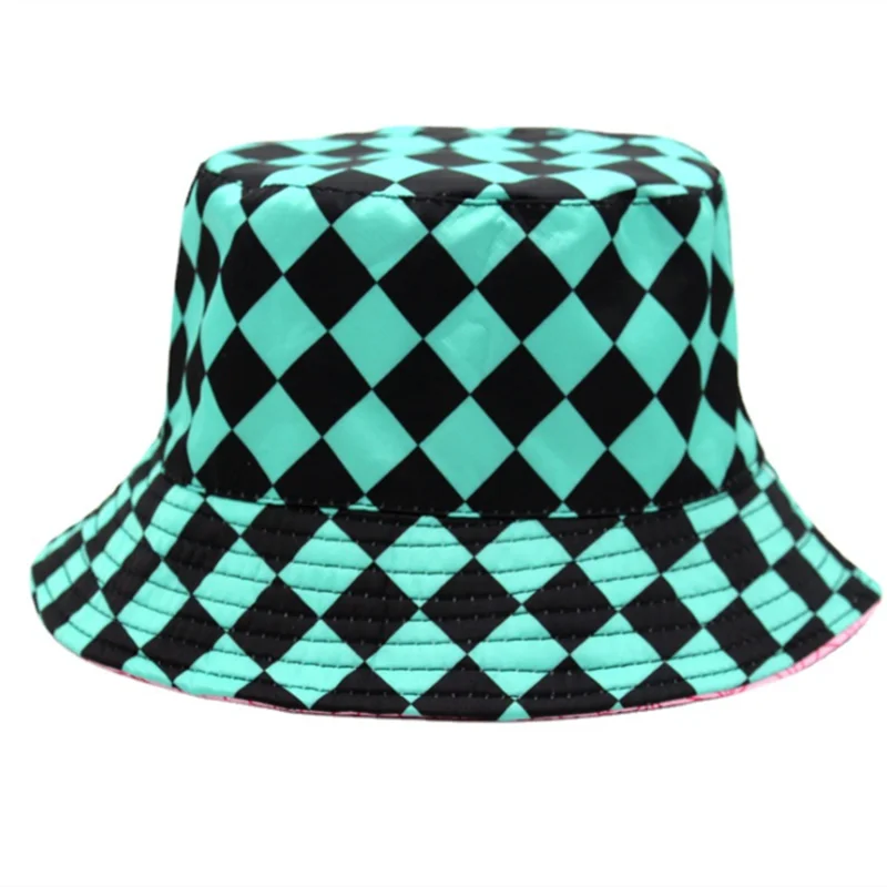 Fitspi Anime Cap Cosplay Props Kamado Tanjirou Nezuko Bucket Hat Women Fisherman Hats Sunhat Costume Accessories