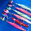 100g 200g 250g 300g Squid Skirt Slow Tai Rubbers Metal Jig Head Hook Saltwater Sea Fish Hook Fishing Jigging Lure Bait