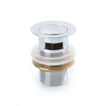 Modern Hotel Sanitary Ware Basin Sink Waste Pop up Drain with Overflow Chrome Plated Silver