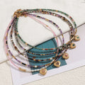 European and American Stainless Steel love Pendant Natural Stone Skewers Niche Bosimian Versatile Necklace