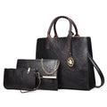 2026 Durable Cross-Body or Hand-Held French Fashion PU Leather Bucket Bag Sets 3 Piece Handbag Set