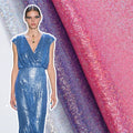 New Fashion Digital Printing Glitter Stretchy Custom Holographic Spandex Fabric for Dancewear