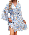 2023 New Women's Bohemian A-line Skirt Chiffon Comfortable Casual Print Dress