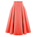 S-XXL European and American Fashion Casual Half Skirt Pleated Mid Length Solid Color Half Skirt