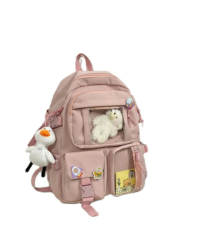 Ins Hot Selling Cute Nylon Backpacks for Girls Women Bags Casual