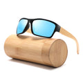 100% UV Protection Custom Logo Ultra Lightweight Rectangular Driving Fishing Wood Bamboo Polarized Sunglasses