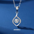 S925 Sterling Silver Fashion Spirit Japan and South Korea Fashion Simple Beating Heart Moissanite Collarbone Chain