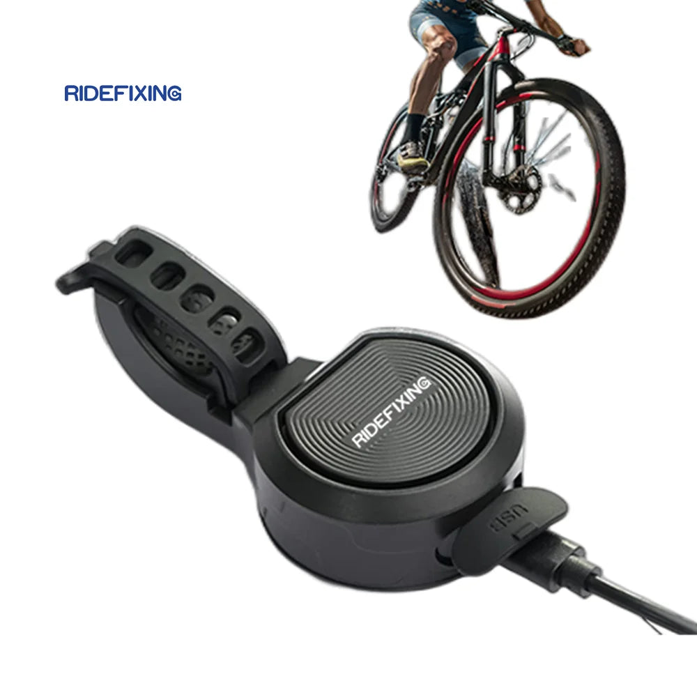 Ridefixing Durable Metal+Plastic Electronic Ring Bell 100-120 DB Waterproof 4 Sound Modes Rechargeable Battery Scooter Scooter