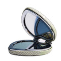 Custom Folding Pu Leather Personalized Cartoon Pattern Mirror Portable Mini Pocket Compact Makeup Mirror Heart