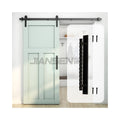 Factory Ship Directly New Design Wave Type Steel Black Door Pull Handle for Sliding Barn Door for Home DIY Door Handle