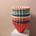 Reusable Ceramic Holder Funnel Folding Paper Ceramic Coffee Dripper Strainer Coffee Filter Cup