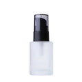 Wholesale Round Flat Sunscreen Cosmetic Packaging 30ml 1oz Frosted Matte Essential Oil Glass Lotion Pump Bottle