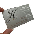 Customized Luxury Black Sliver Metal Credit Bank Card Size Stainless Steel Laser Cutting Color Printing Gold Metal Gift Card