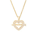Creative Stainless Steel Heart Star Moon Pendant Necklace for Mother's Day Birthday Wedding Party or Chinese New Year Easter