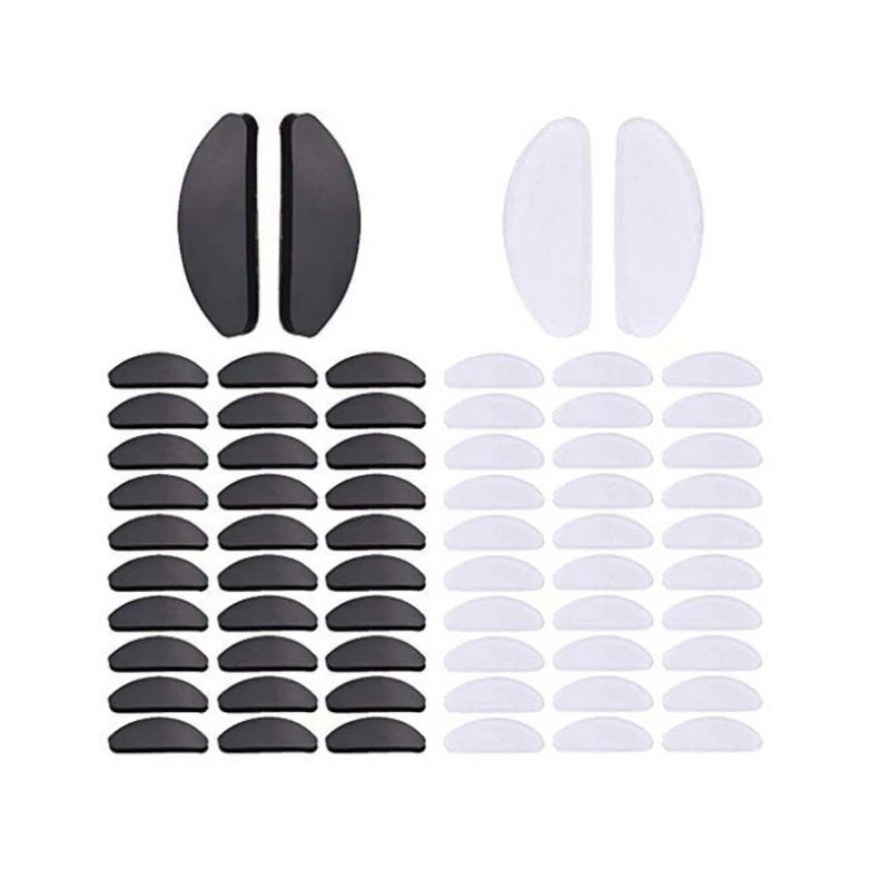 Hot Sale D-Shape Soft Silicone Nose Pads Non-Slip Heightening Adhesive for Sunglasses and Glasses Eyeglasses Parts
