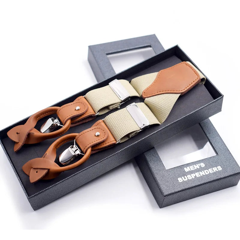 Secure Fit Men's Side Suspenders with Dual Clips Per Side  Adjustable Belly Relief Snap Hook Men Suspenders