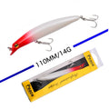 SNEDA 110mm 14g Floating Topwater Popper Lures Hard Fishing Bait Plastic ABS Popper Fishing Lures