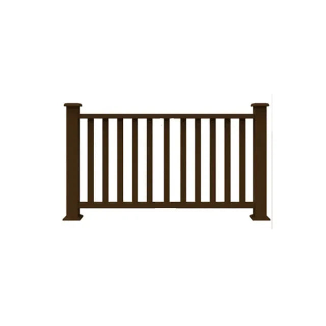 Hot Sale Eco-Friendly Heat Treated WPC Composite Handrail Waterproof Outdoor Balustrades 6 Feet Wire Brushed
