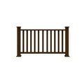 Hot Sale Eco-Friendly Heat Treated WPC Composite Handrail Waterproof Outdoor Balustrades 6 Feet Wire Brushed