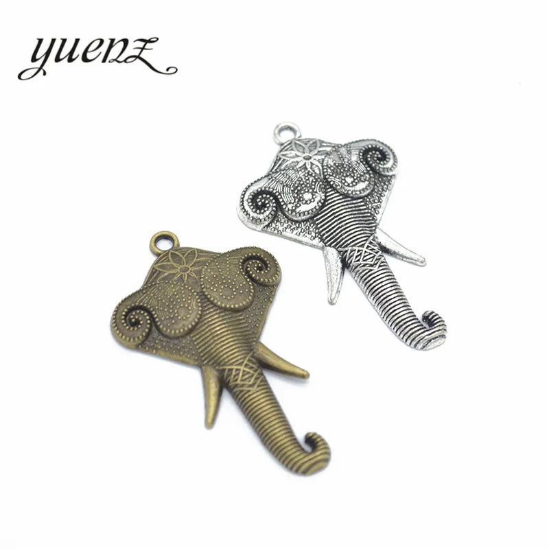YuenZ Elephant Charms Tibetan Silver Bronze Pendants Antique Alloy Charms for Necklace Jewelry Making DIY Handmade D996