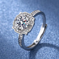 Luxury Silver Plated Wedding Ring for Women Moissanite Ring  Six Claw 1 Carat Diamond Gold Plated Classic Engagement Finger Ring