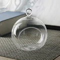Floating Handmade Soda-Lime Glass Tea Light Holder with Customized Color for Round Shape Hanging Christmas Home Decoration