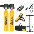 Portable 0.5L Double Mini Aluminium Scuba Diving Tank High Pressure Air Tank with Prof Diving Equipment