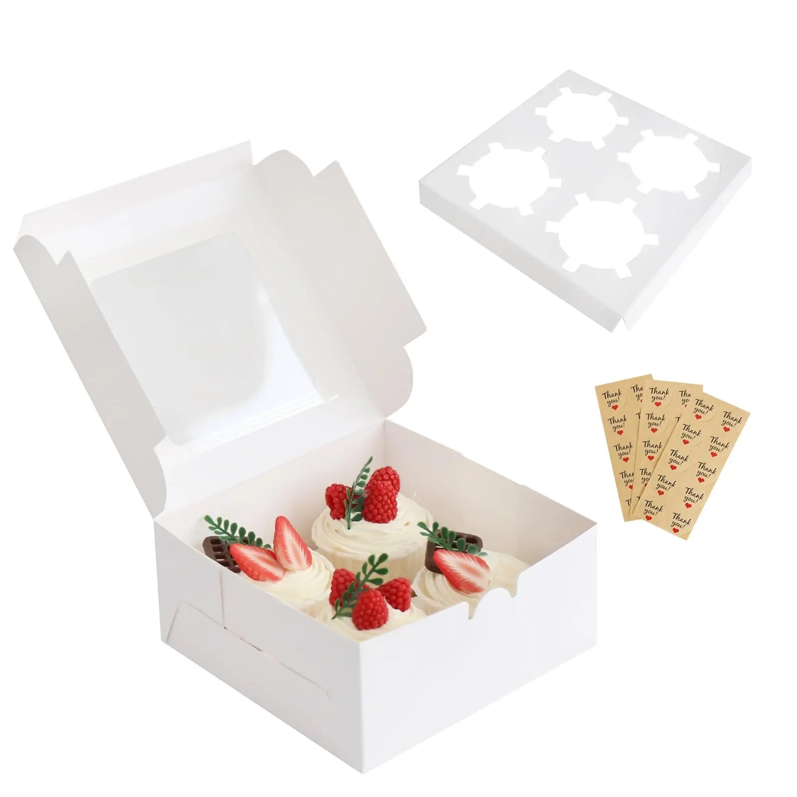 High-End Eco-Friendly Foldable Kraft Paper Box Clear PET Window Matt Lamination for Bakery Snacks for Sushi Food Industry