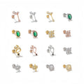 Hot Selling Creative Star Zircon Earrings 18K Gold Plated Brass Earrings Fashion Jewelry Geometric Earrings Stud for Women