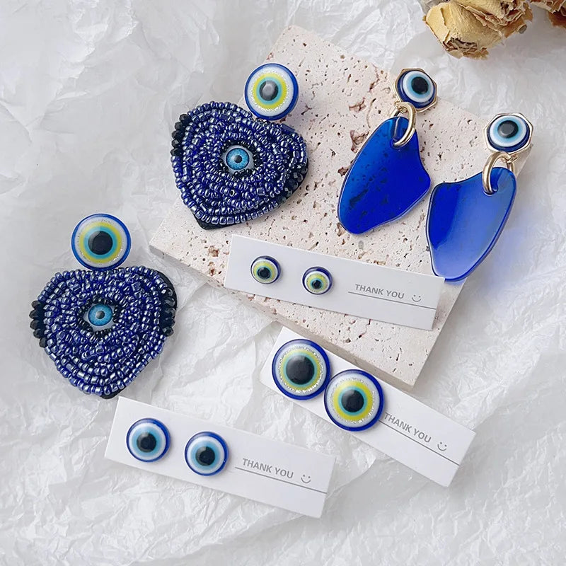 Wholesale New Design Turkish Evil Eye Dangle Earrings Personalized Devil Evil Eye Drop Earrings for Women