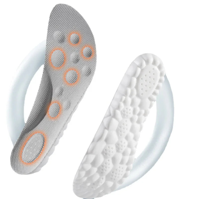 Soft Sports Shoe Insole Light Breathable Fully Cushion  High Elasticity and Shock-absorbing Cushion Non-tiring Insoles