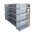 Light Duty Metal Gondola Shelf Double-Sided Supermarket Pegboard Display Rack Single-Sided Feature
