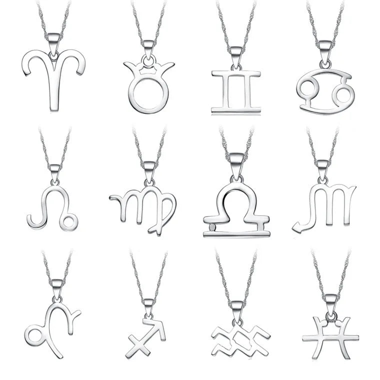 925 Sterling Silver Astrology Zodiac Sign Necklace