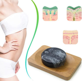 OEM Private Label Volcanic Mud Clay Natural Coffee Soap Handmade Beauty Body Slimming Soap Black Soap