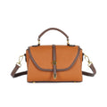 Women's Fashion Genuine Leather Tote Bag Purses Real Label Handbags with Cover Closure Type