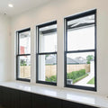 TOMA French Aluminum Casement Window Triple Glazed Aluminum Casement Window Hurricane Impact Aluminum Casement Window