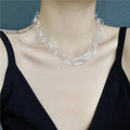Frosted Plastic Chain Hip-hop Transparent Cool Wind Collar Collbone Chain Necklace Unisex Jewelry Accessories Anniversary
