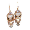 Korean Style Heart Drop Earring Aretes De Mujer Bling Bling Rhinestone Tassel Earring Fashion Fine Jewelry Earring for Women