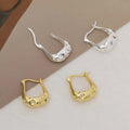 VIANRLA 925 Sterling Silver Minimalist Irregular Bump U-shaped Earrings for Women's Present Dropshipping