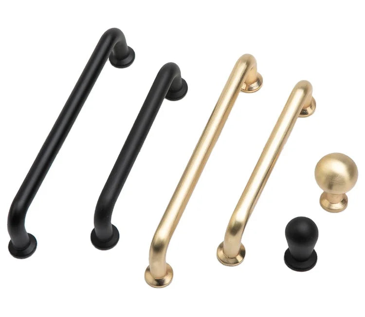 Filing Office Furniture Modern Matte Black Cabinet Handles for Kitchen Bedroom Hotel Dresser Drawers Pulls Zinc