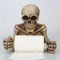 Skull Design Wall Mount Toilet Paper Holder with Tissue Roll Storage Skeleton Bathroom Rack for Towels and Tissues