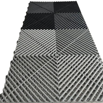 400*400*18mm PP Garage Plastic Removable Vinyl Interlocking Mats Indoor Outdoor Car Washing Graphic Design for Car Washing