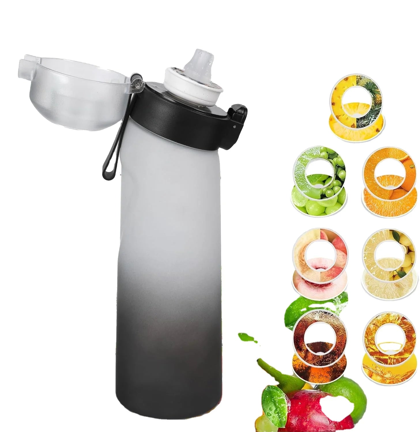 Multi-flavor Sports Water Cup Fruit Extract Straw Water Cup Outdoor Fitness Portable Cup Portable