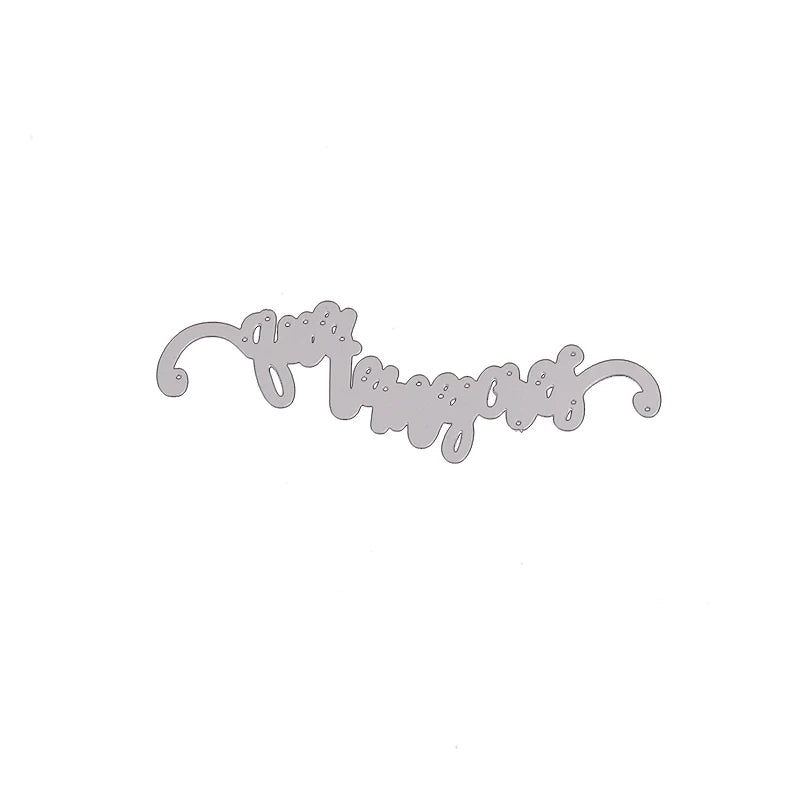 AAGU 2021 New Metal Cutting Dies Spanish Word Letter Scrapbooking Craft Dies Die Cutting Machine Folk Craft for Card Making