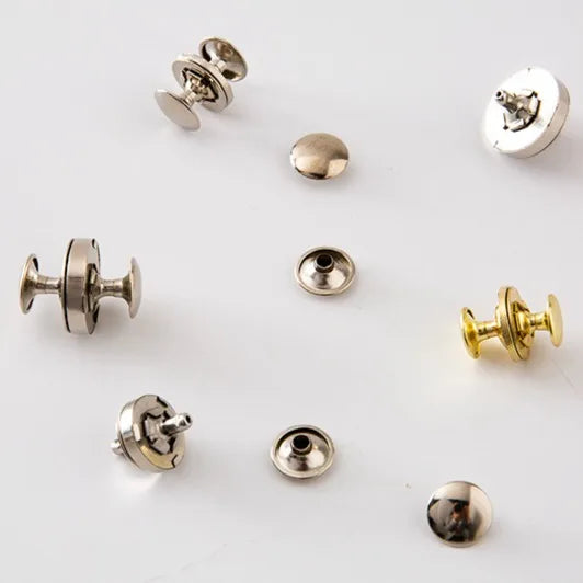 Custom 18mm Silvery Magnetic Snap for Handbags Round Sew-In Leather Bag with Metal Rivet Special Bag Parts & Accessories