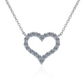 Classic Moissanite Pendant 0.3-2CT 925 Sterling Silver Necklace in Heart Shape With Moissanite Pendant Necklace for