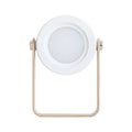 Portable LED Lantern Table Light with Wooden Handle minimalist ABS material for Bedroom Cordless Battery